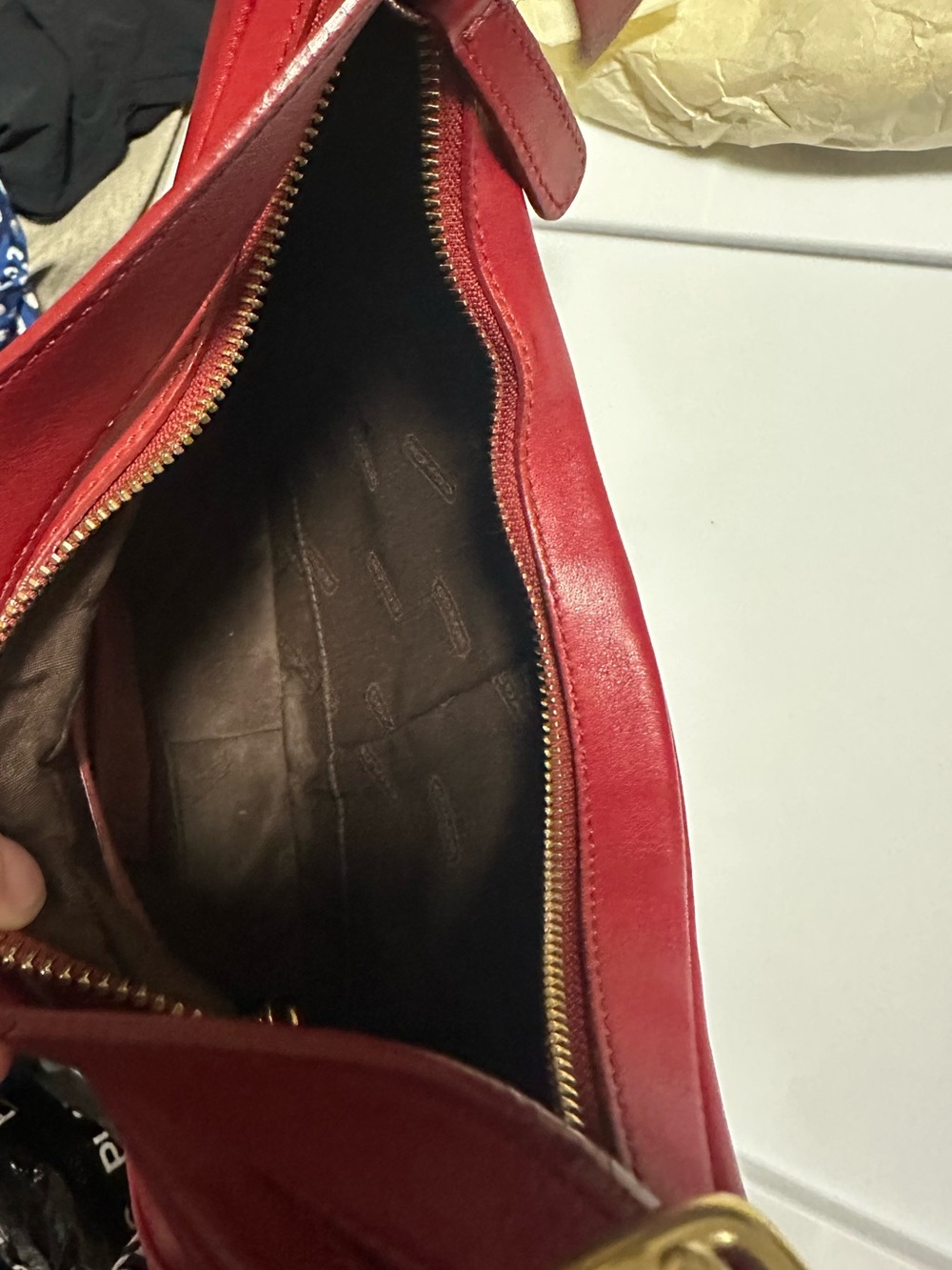VINTAGE coach Legacy West Small Zoe Hobo Bag In Red leather style# 9342 - Picture 8 of 11